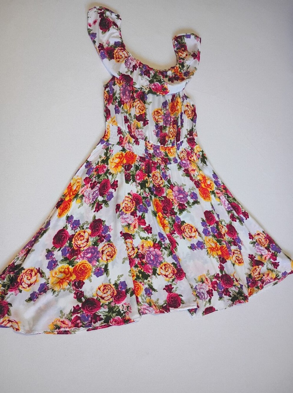 Measeor Floral Summer Dress Sz XL (Runs Small) See Measurements